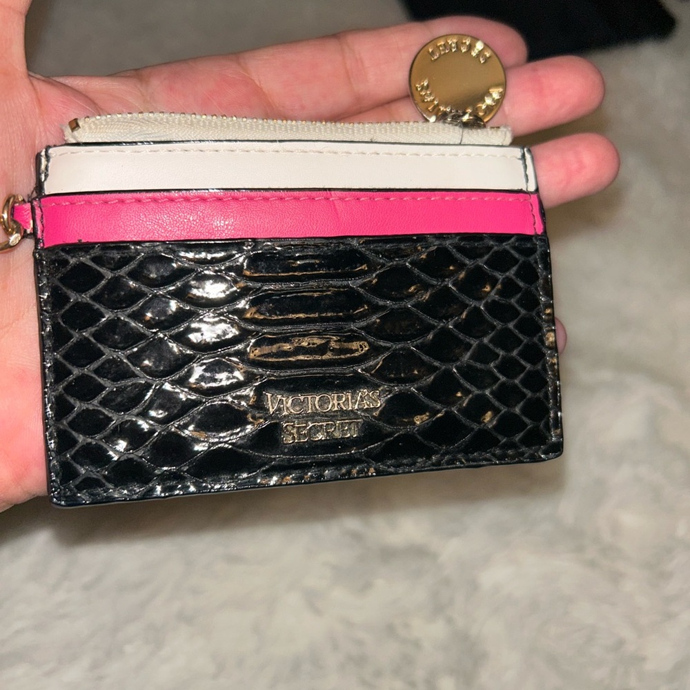 Victoria's Secret Black, Pink, and White Card Holder